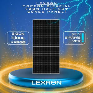 LEXRON TOPCON BIFACIAL 700W HALF-CUT GÜNEŞ PANELİ