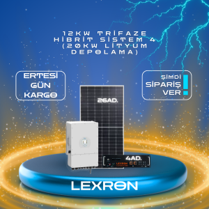 12KW TRİFAZE HİBRİT SİSTEM 4(20KW LİTYUM DEPOLAMA)