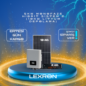 5kW MONOFAZE HİBRİT SİSTEM 2(10KW LİTYUM DEPOLAMA)