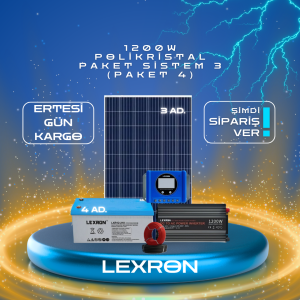 1200W POLİKRİSTAL PAKET SİSTEM 3 (PAKET 4)