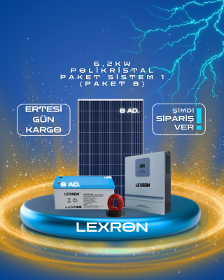 6.2kW POLİKRİSTAL PAKET SİSTEM 1 (PAKET 8)