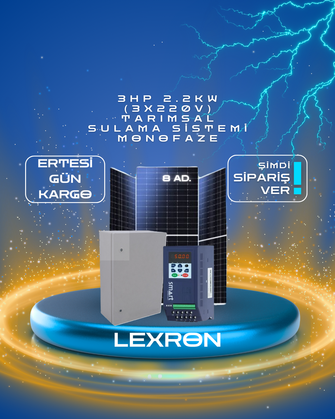 3HP 2.2kW (3X220V) TARIMSAL SULAMA SİSTEMİ MONOFAZE