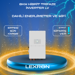 8KW HİBRİT TRİFAZE İNVERTER LV