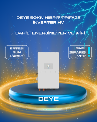 DEYE 50KW HİBRİT TRİFAZE İNVERTER HV