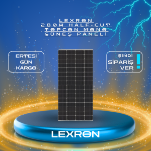 LEXRON 280W HALF-CUT TOPCON MONO GÜNEŞ PANELİ
