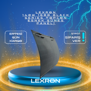 LEXRON 140W 16BB BLACK SERIES TOPCON ESNEK GÜNEŞ PANELİ