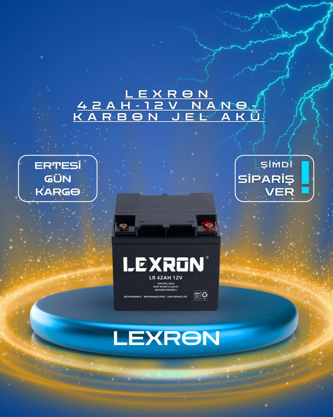 LEXRON 42AH-12V NANO-KARBON JEL AKÜ
