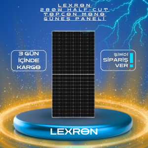 LEXRON 280W HALF-CUT TOPCON MONO GÜNEŞ PANELİ
