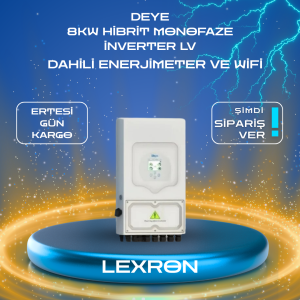 DEYE 8KW HİBRİT MONOFAZE İNVERTER LV
