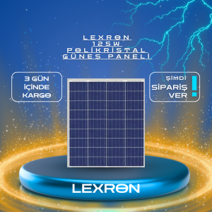 LEXRON 125W POLİKRİSTAL GÜNEŞ PANELİ