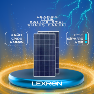 LEXRON 175W POLİKRİSTAL GÜNEŞ PANELİ